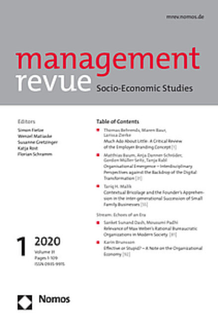management revue (mrev) - Zeitschrift | Nomos Verlag