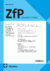 Zu sehen ist das Cover der Zeitschrift ZfP