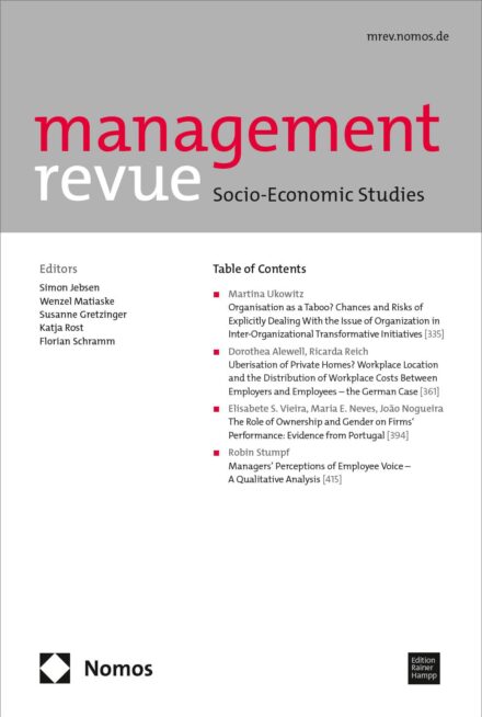management revue (mrev) - Zeitschrift | Nomos Verlag