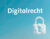 Zu sehen ist das Intro-Bild für die Themenseite Digitalrecht. Darauf ist ein hellblauer Himmel, mit weißen Wolken, die ein Cloud-Umhängeschloss bilden.