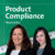 Zu sehen ist der Teaser zum Thema Product Compliance, auf welchem die Autorinnen Hensel Isabell und Mittwoch Anne abgebildet sind. Der Teaser ist grün und im Hintergrund ist ein Maßband zu sehen.