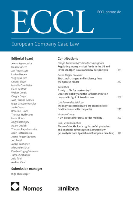 Ecli European Company Case Law (ECCL) | Nomos Publishing