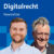 Beitrags-Teaser für das Thema Digitalrecht. Zu sehen sind die beiden Autoren Benedikt Quarch und Martin Ebers vor einem mittelblauen Hintergrund mit hellblauen Kästen.