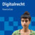 Beitragsteaser für das Thema Digitalrecht. Zu sehen ist die Autorin Vitoria Guijarro vor einem mittelblauen Hintergrund mit hellblauen Kästen.